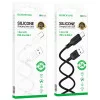 Cablu Borofone BX113 Lenny silicone charging data cable Type-C (L=1M) [White]
